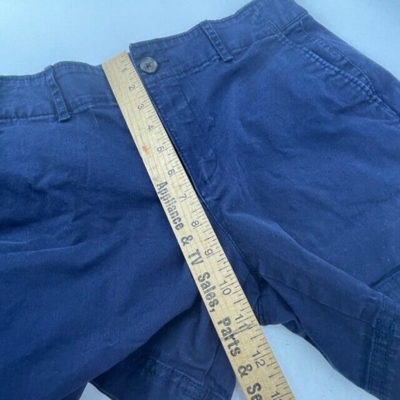 GAP Women's Blue Chino Khaki 5" Shorts Size 4 Casual Summer Flat Front - Picture 8 of 9
